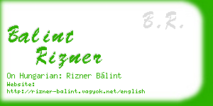 balint rizner business card